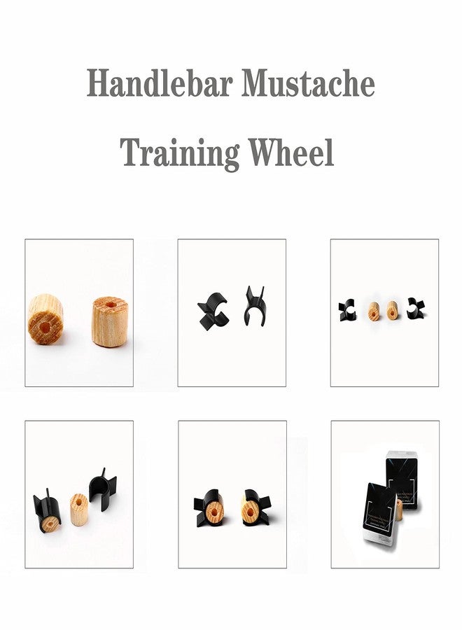 yuyte Mustache Training Wheel, 1 Pair Wood Gel Handlebar Mustache Training Mustache Shaping Wheel Beards Template Shaping Tools Mustache Styling Father Boy Husband Boyfriend - Image 4